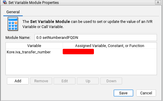 Set variable module