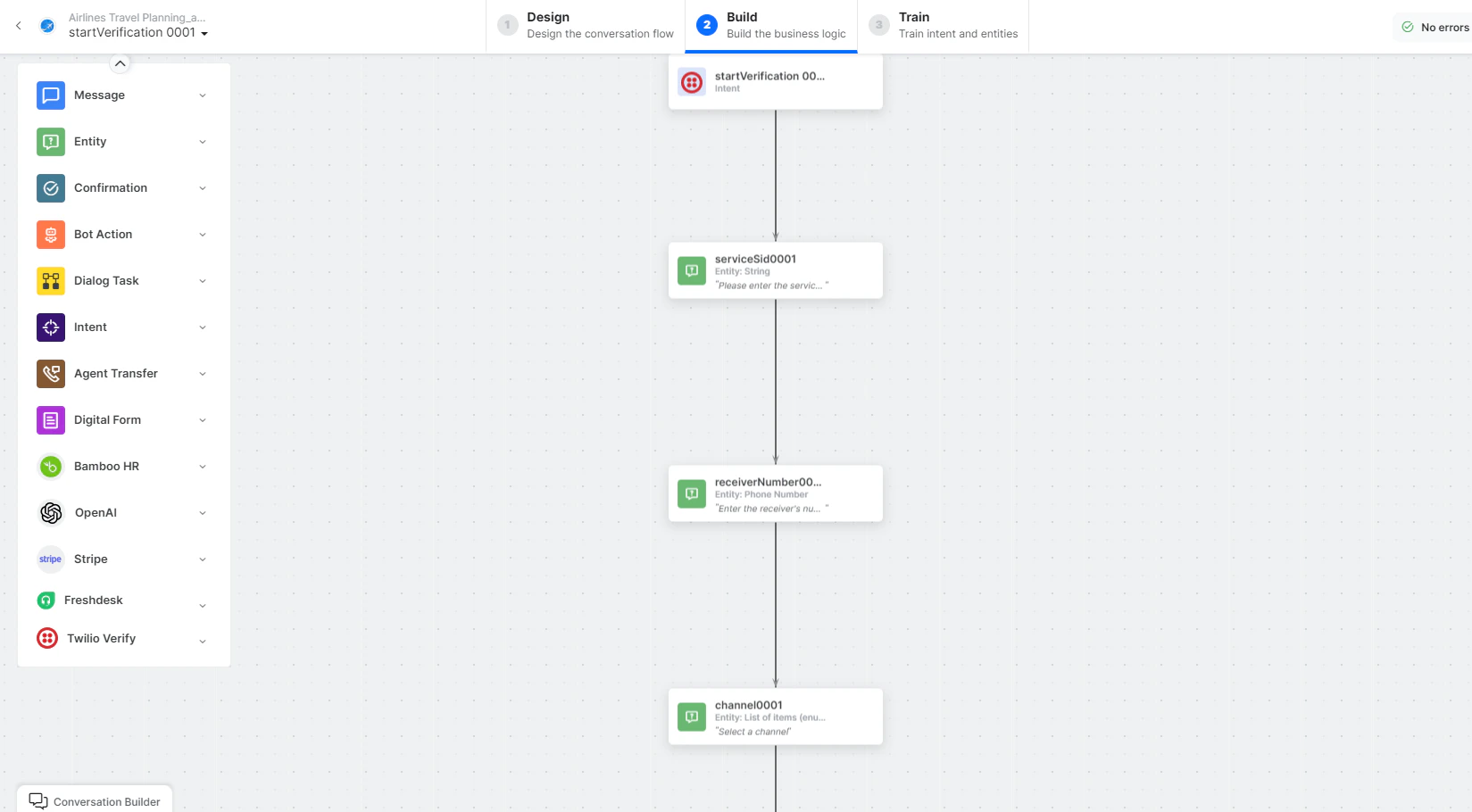 Start Verification dialog task is added
