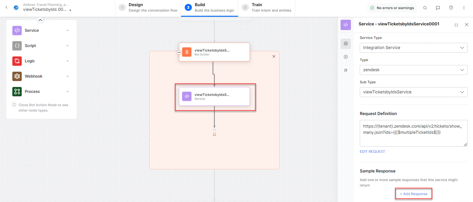 View Ticket(s) by ID(s) - Add response