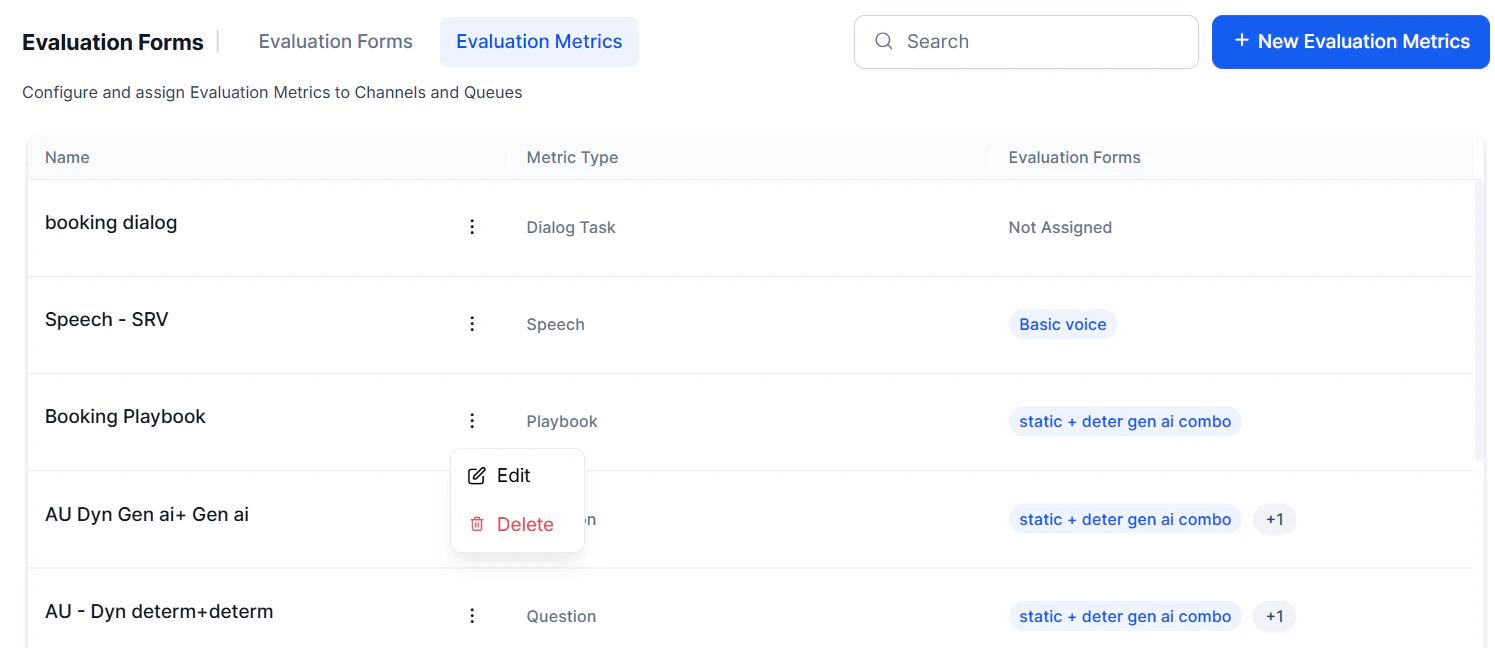 Edit Playbook Metric