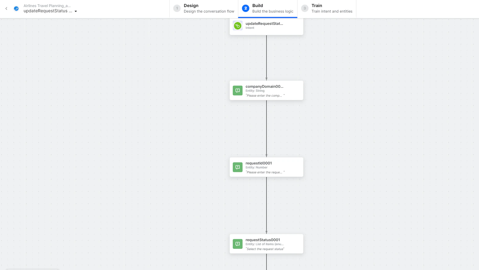 Update Request Status dialog task