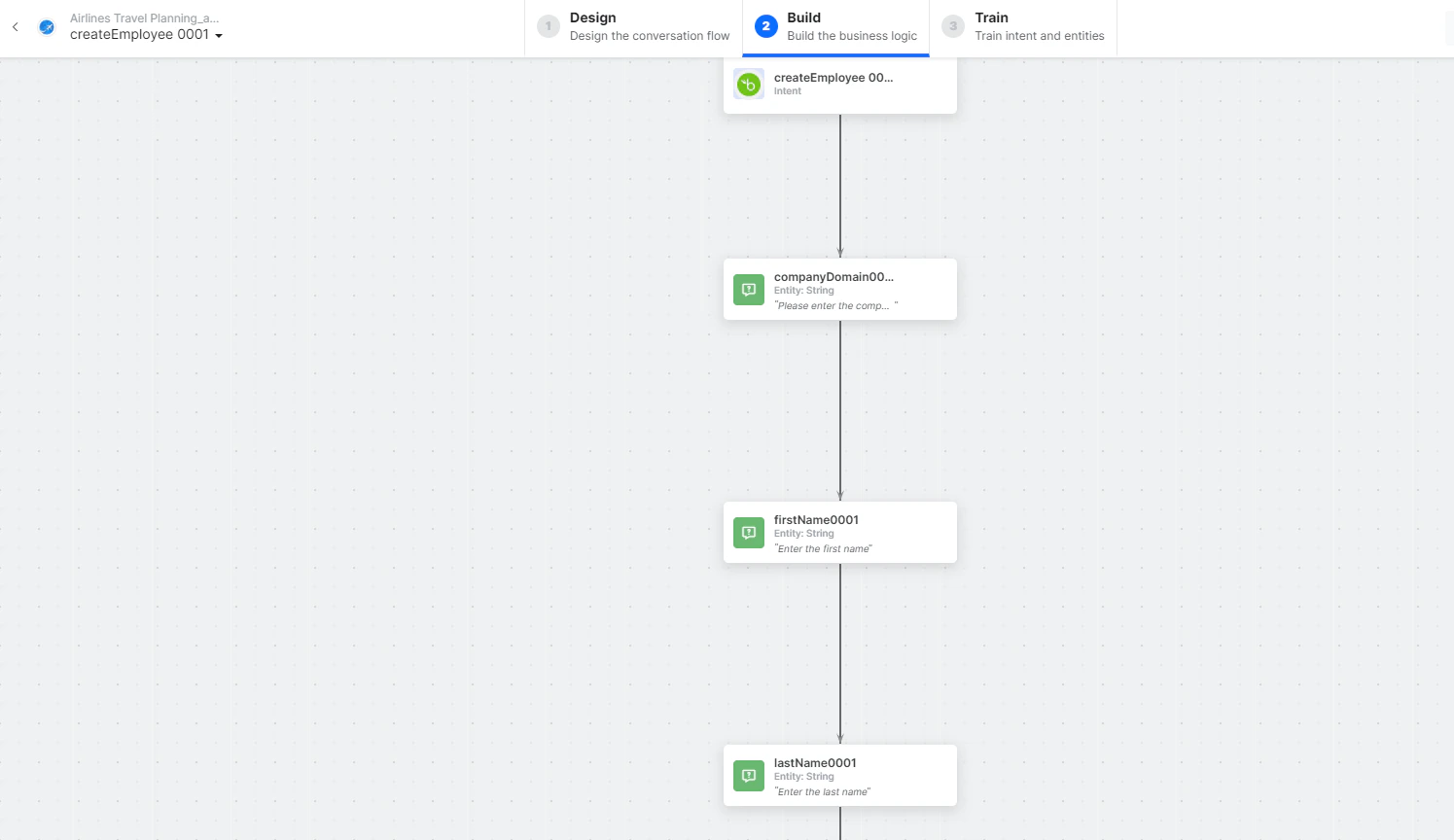 Create Employee dialog task