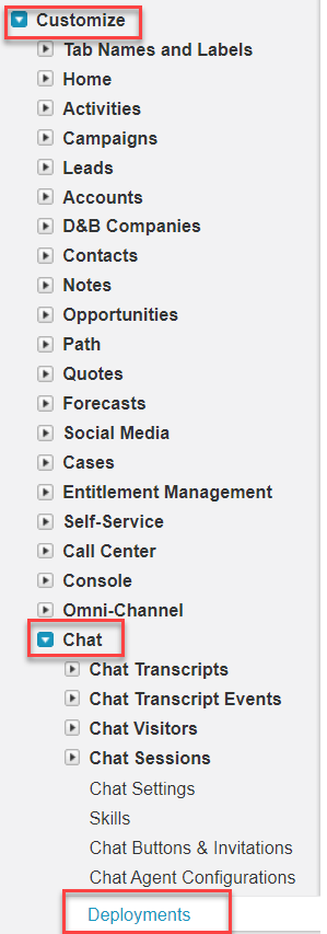 Navigate to Deployments