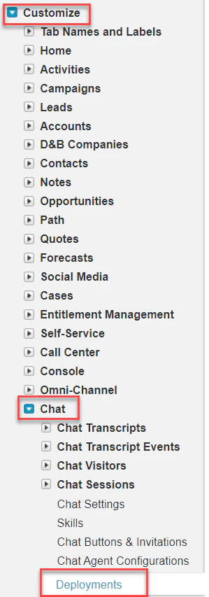 Chat Sessions - Deployments