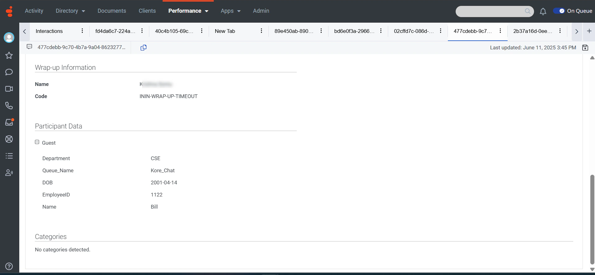 Transfer to ACD config