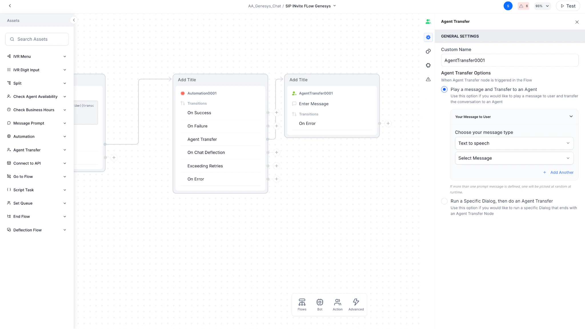 Add Node in Experience Flow