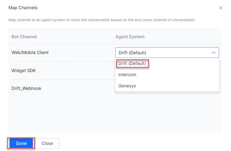 Customizing the channel