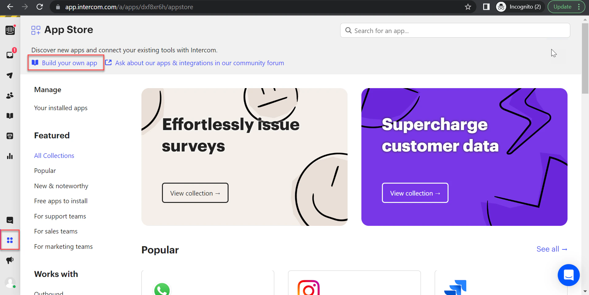 App Store - Build your own app