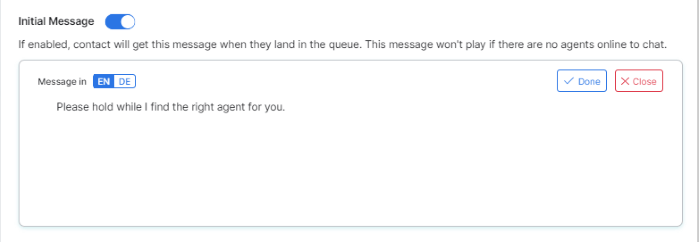 Initial Message