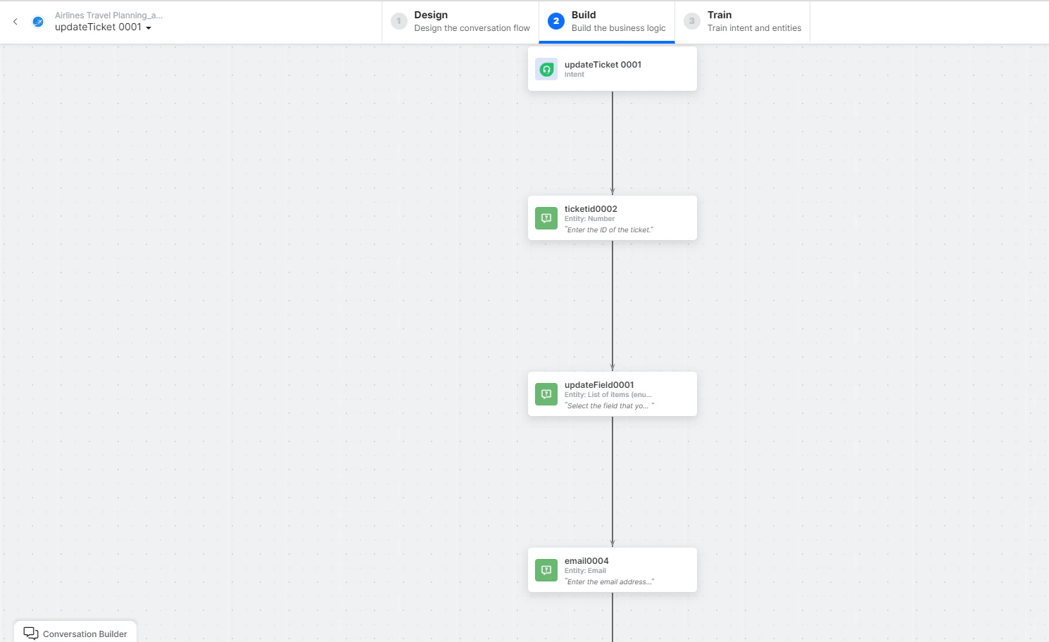 Update a Ticket dialog task