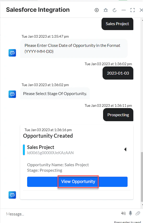 View opportunity details