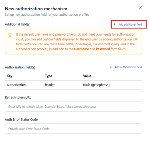 add additional field