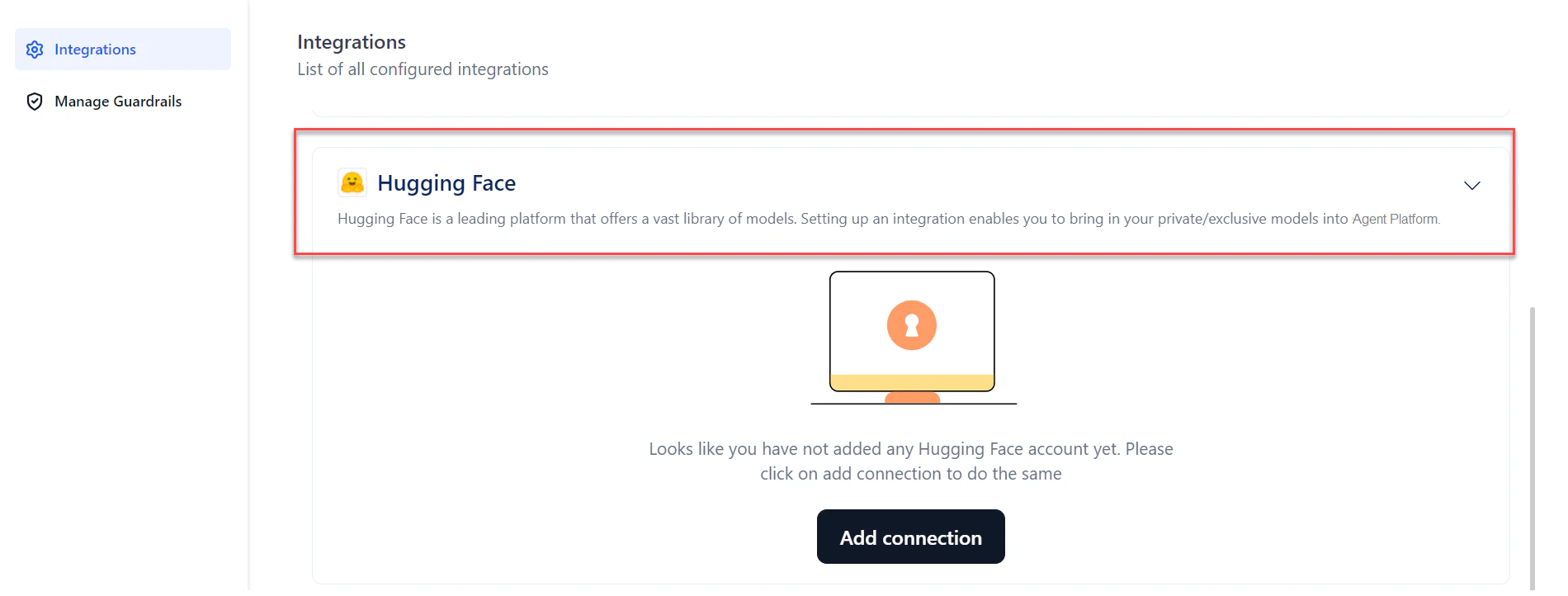 Add Hugging Face Connection