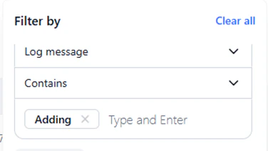 Contains filter example