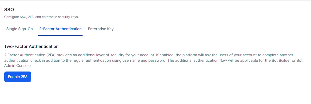 Enable 2FA