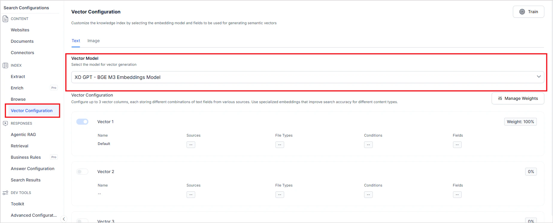 Vector Configuration