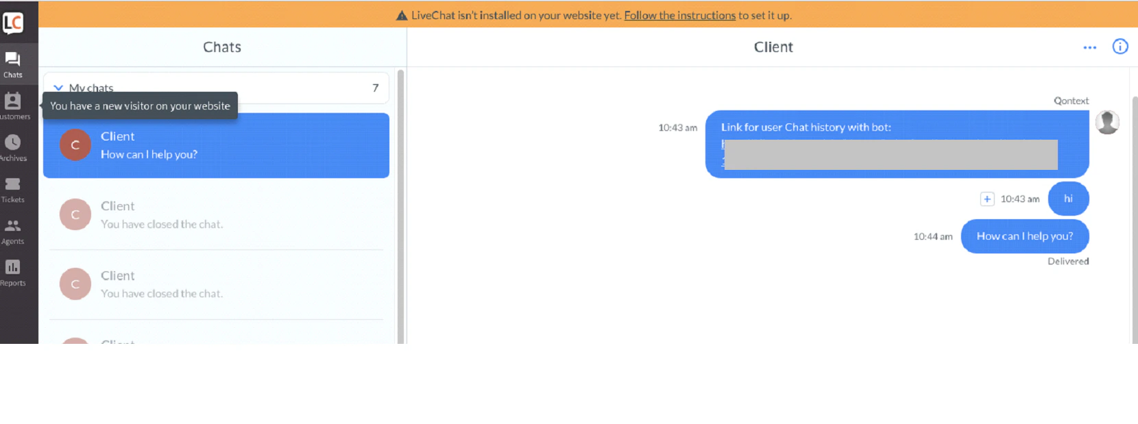 Agent receives notification