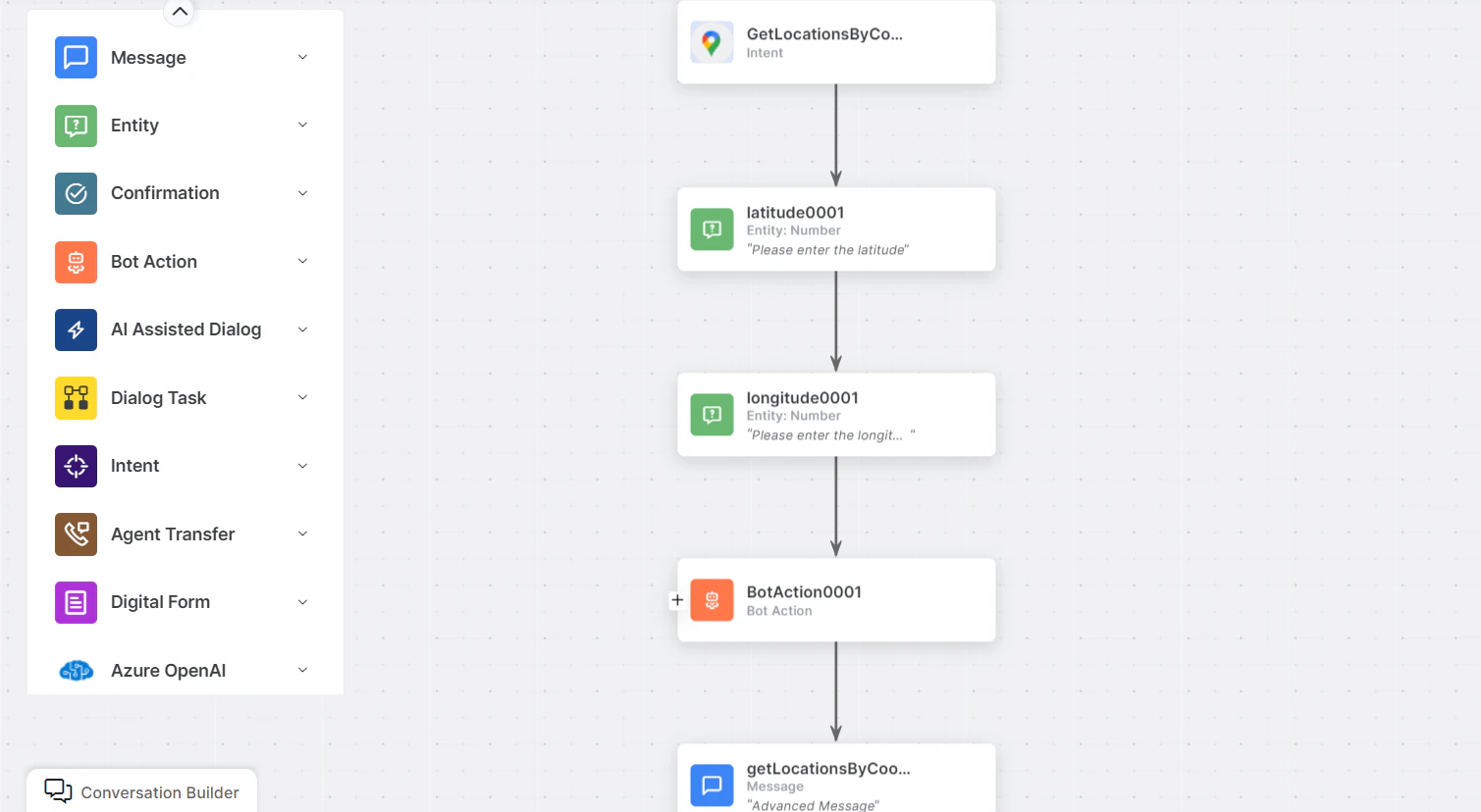 Get Locations dialog task