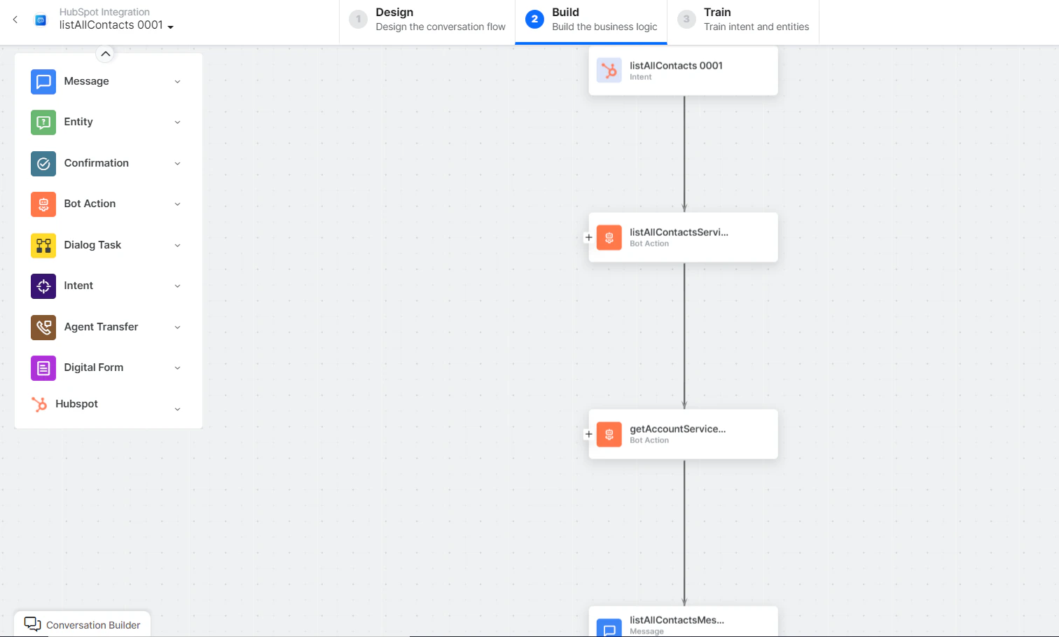 List All Contacts dialog task is added