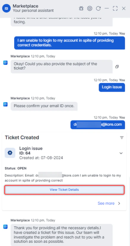 Ticket Details