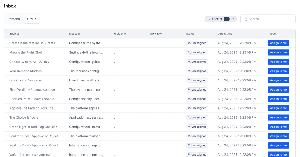Assign Group Request