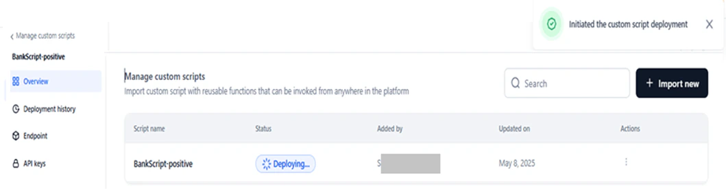 initiated deployment