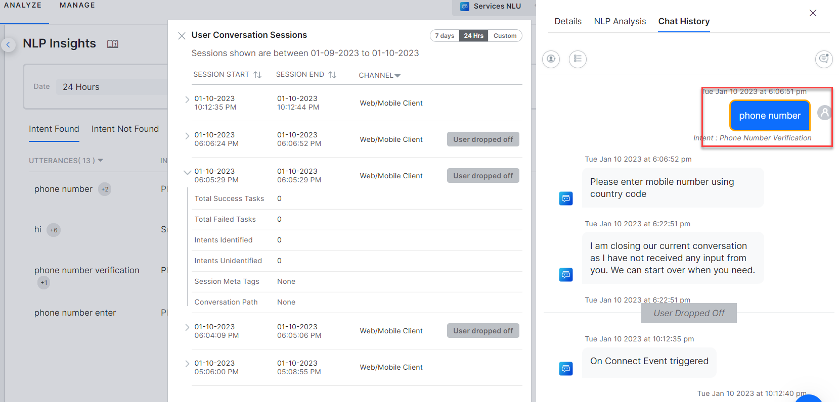 Failed External NLU API calls