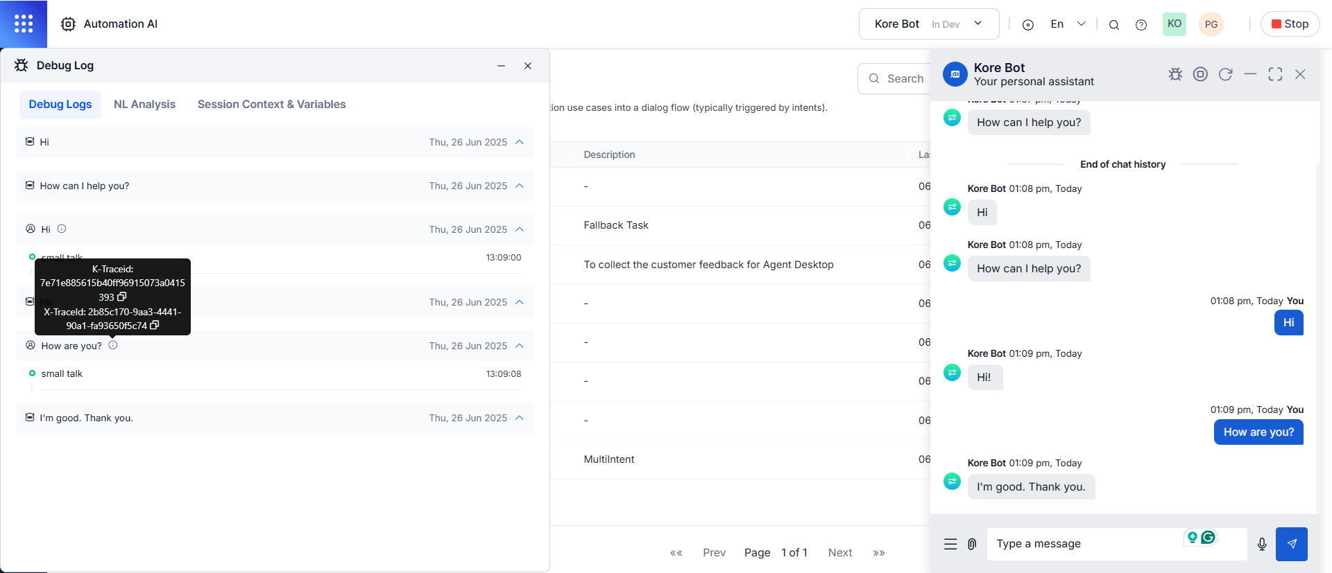 K-Traceid and X-Traceid