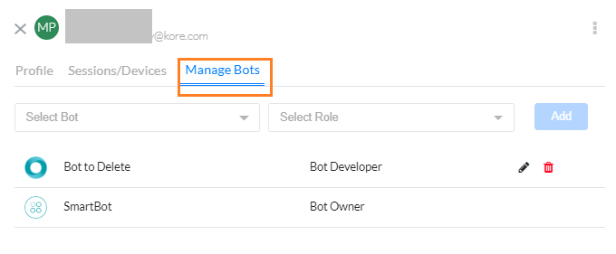 Manage Bots