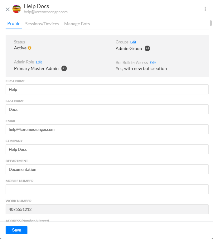 User Profile