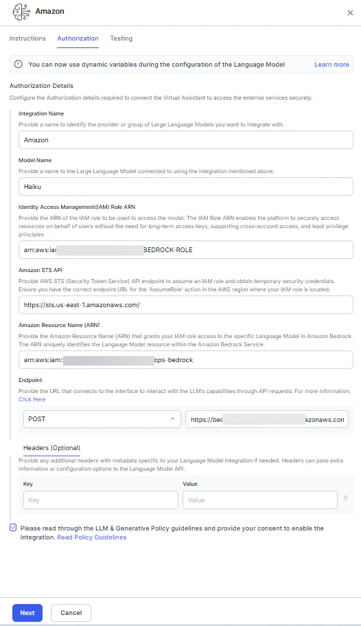 Amazon Bedrock authorization