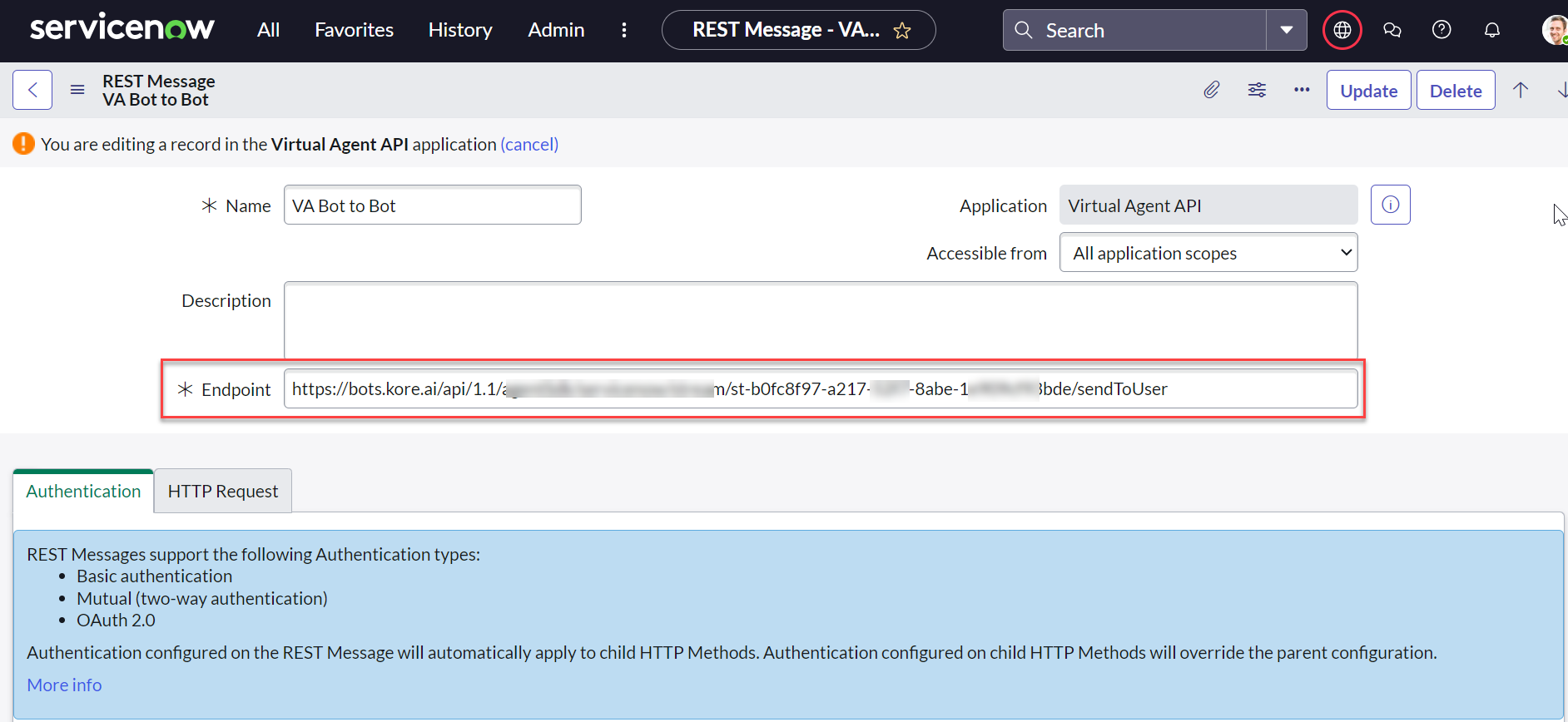 Endpoint - Webhook URL