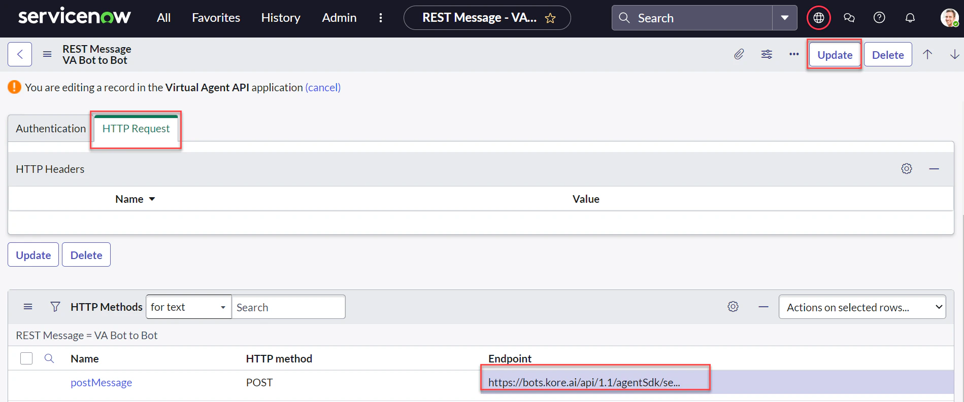 HTTP Method - postMessage
