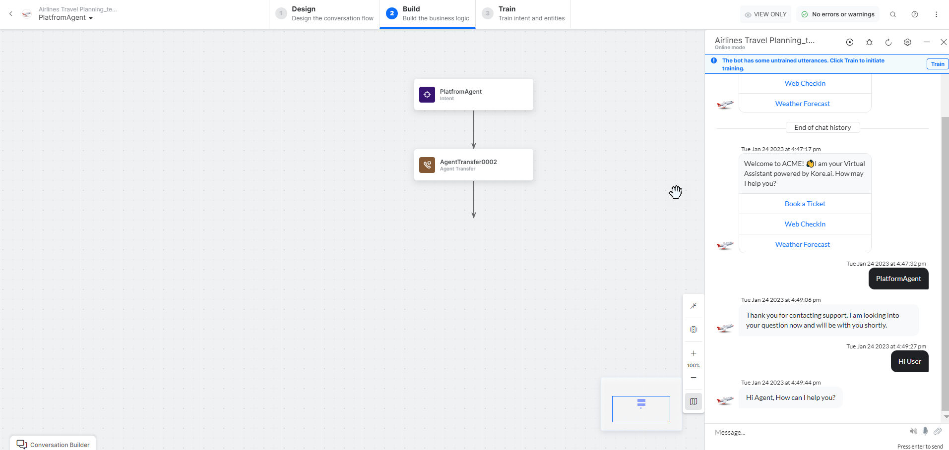 Connection established
