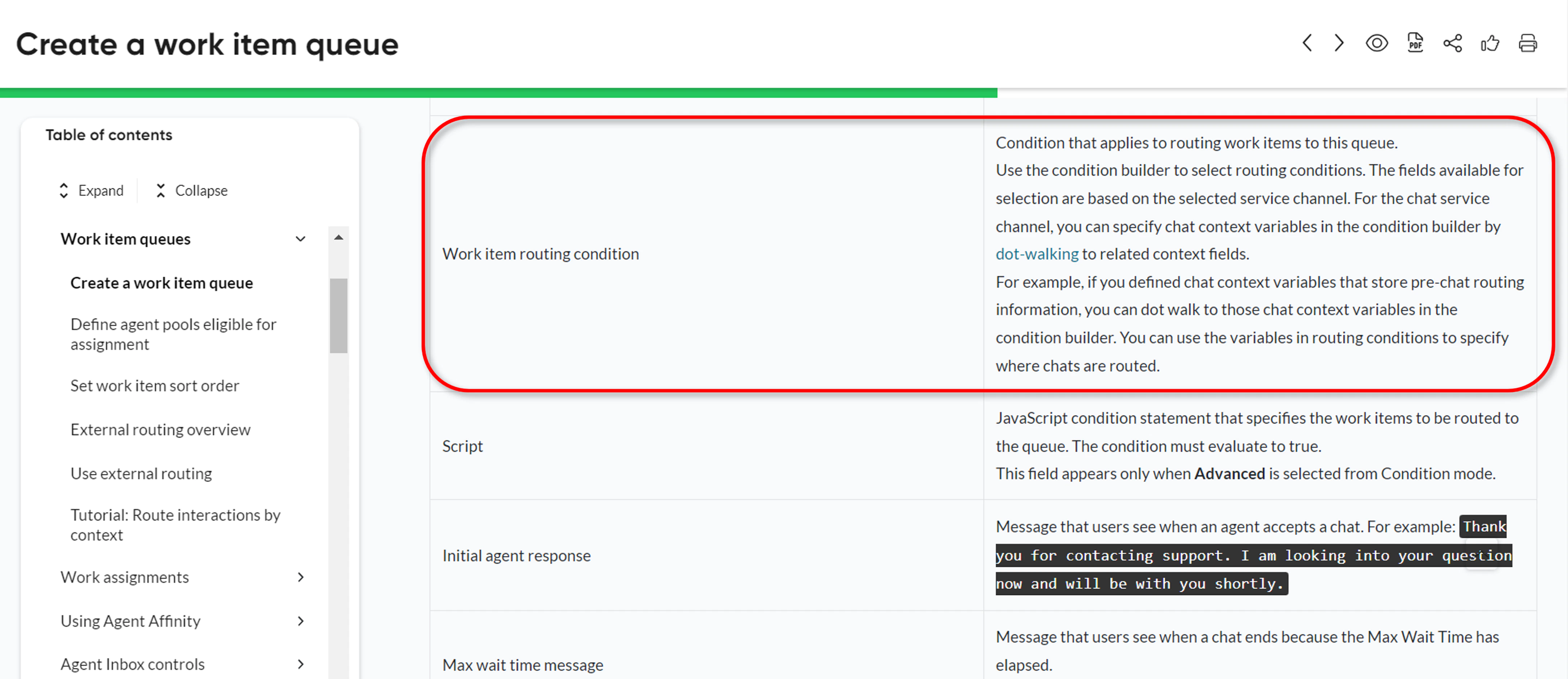 Create a work item queue