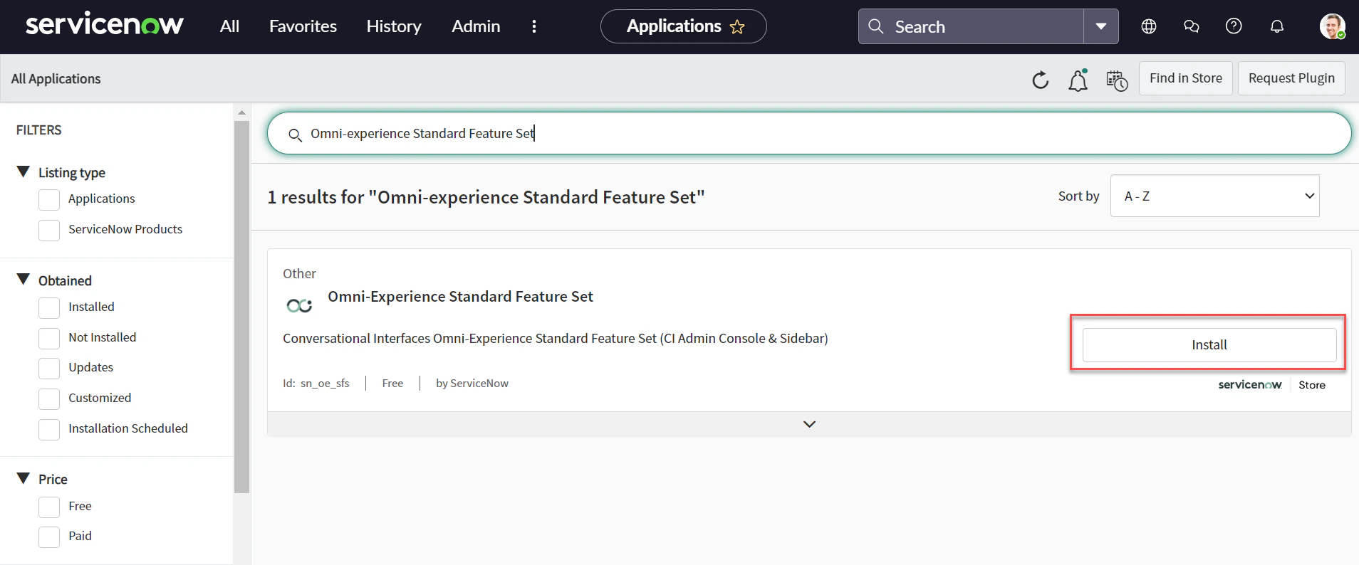 Omni-experience Standard Feature Set