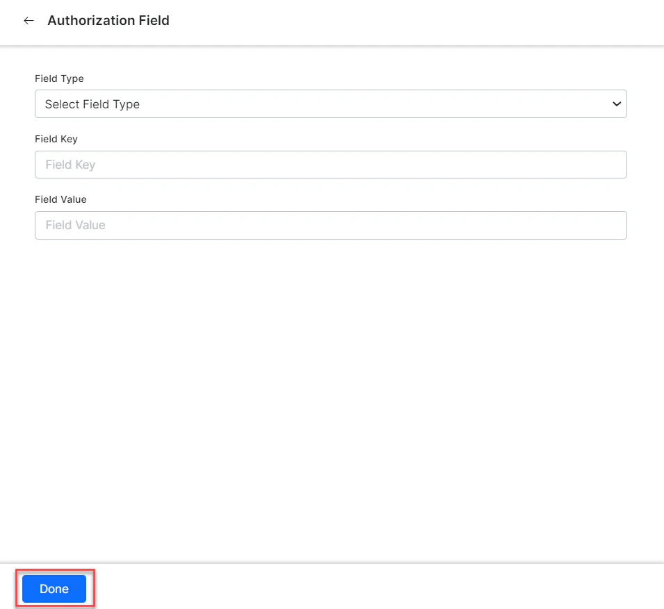 Authorization fields added