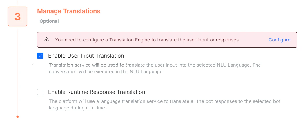 Manage translations