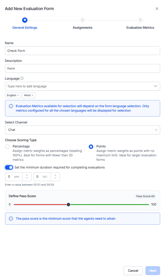General Settings Configuration