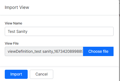 Import View from JSON