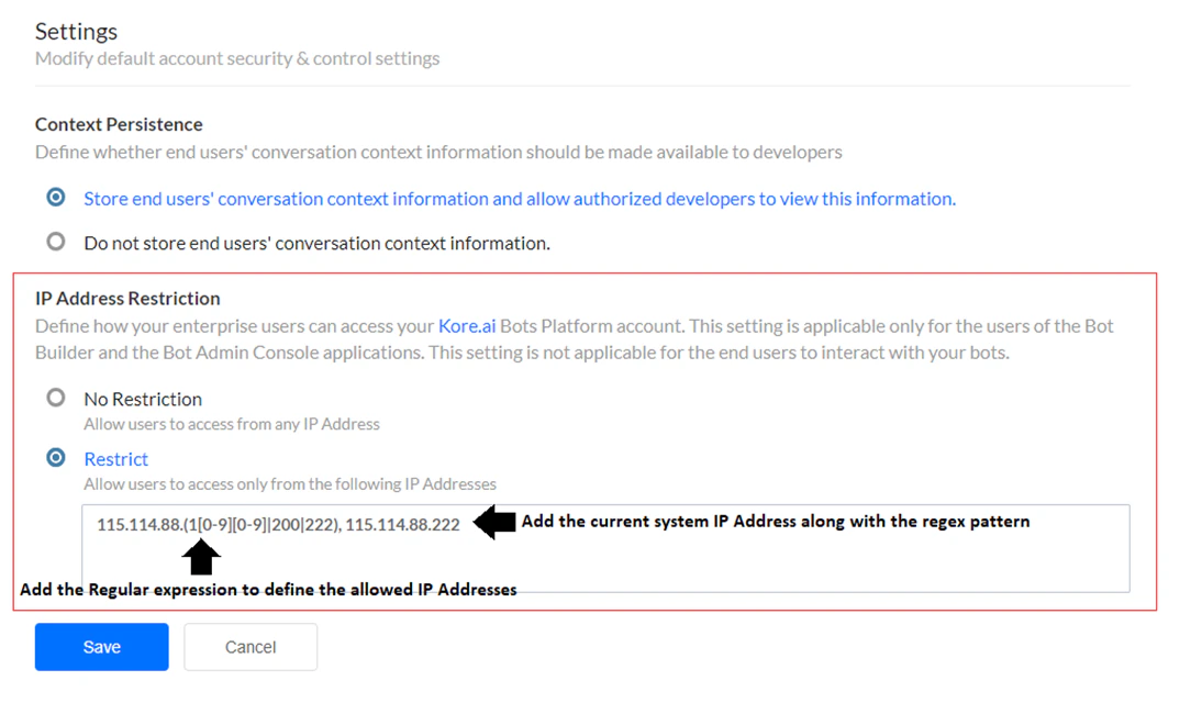 IP Address Restriction