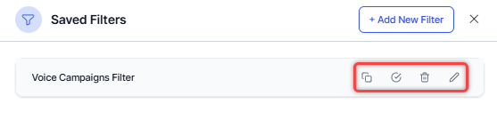 Saved Filter Options