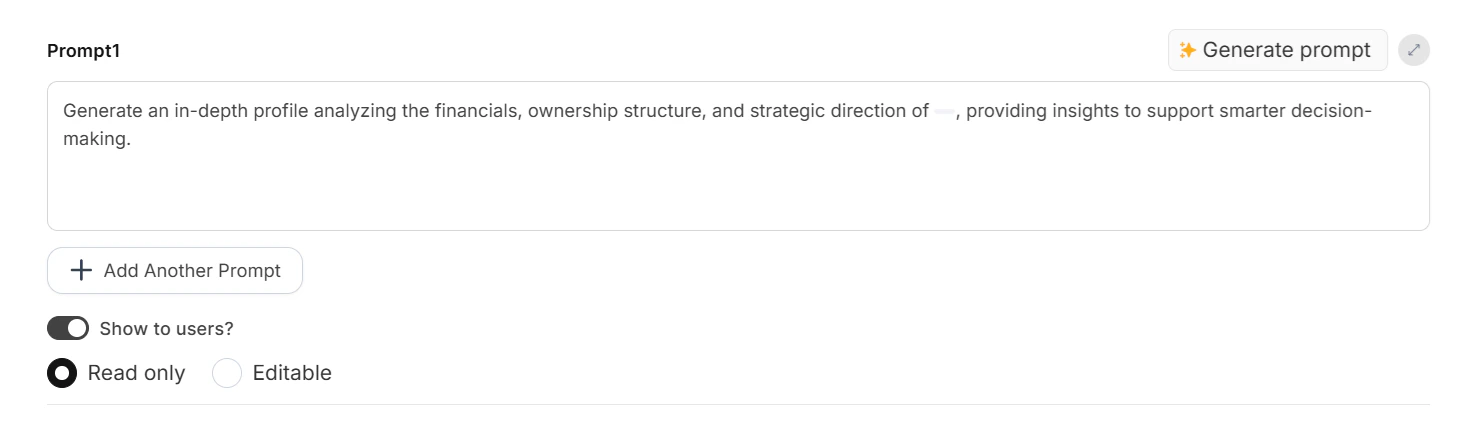 Show to users toggle