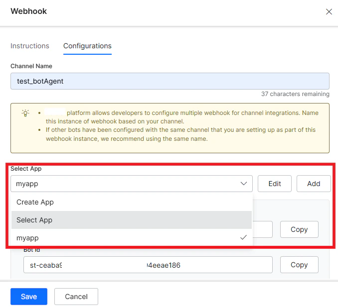 Webhook - Select App