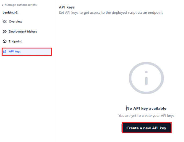 create a new api key