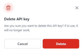 delete api keys