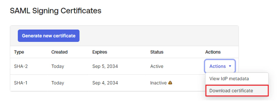 download certificate