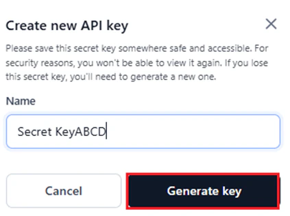 generate secret key