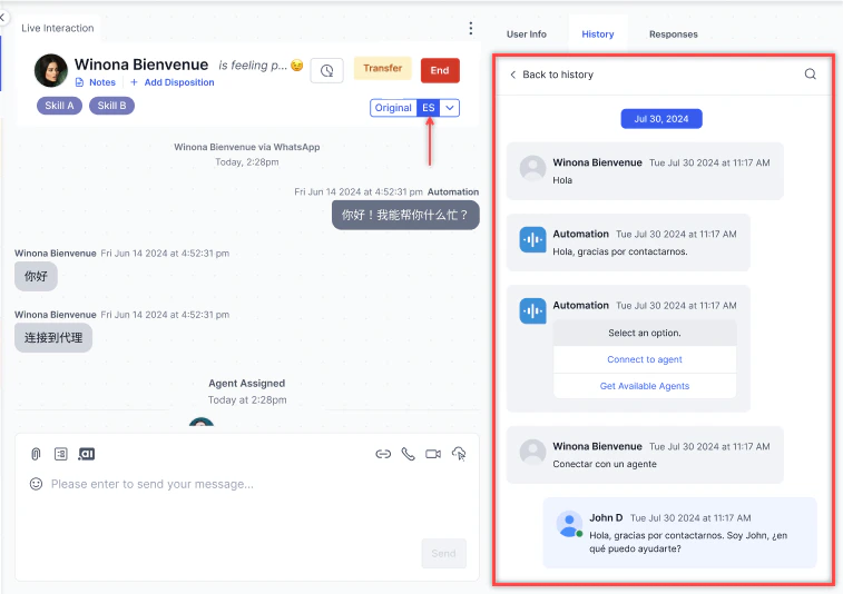 Translated Conversation