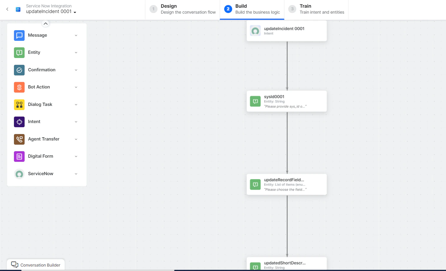 Update an Incident dialog task added